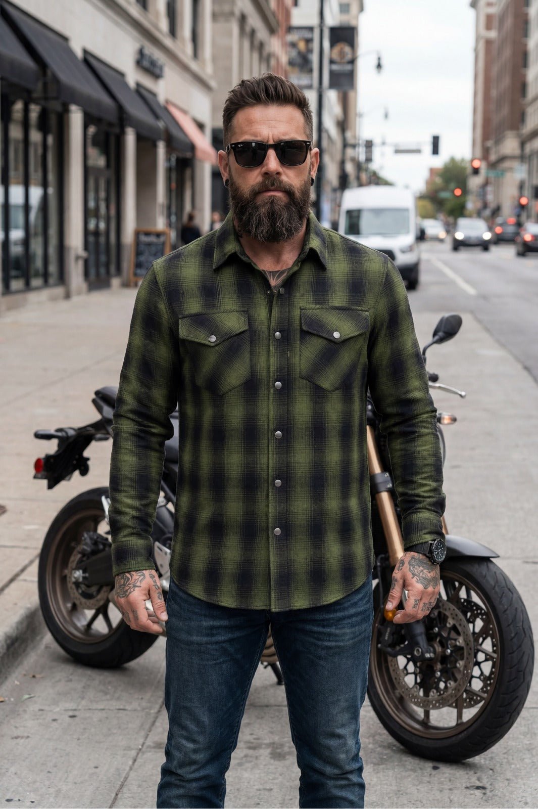 Men CE AAA Flannel Shirt - Oz Motogear