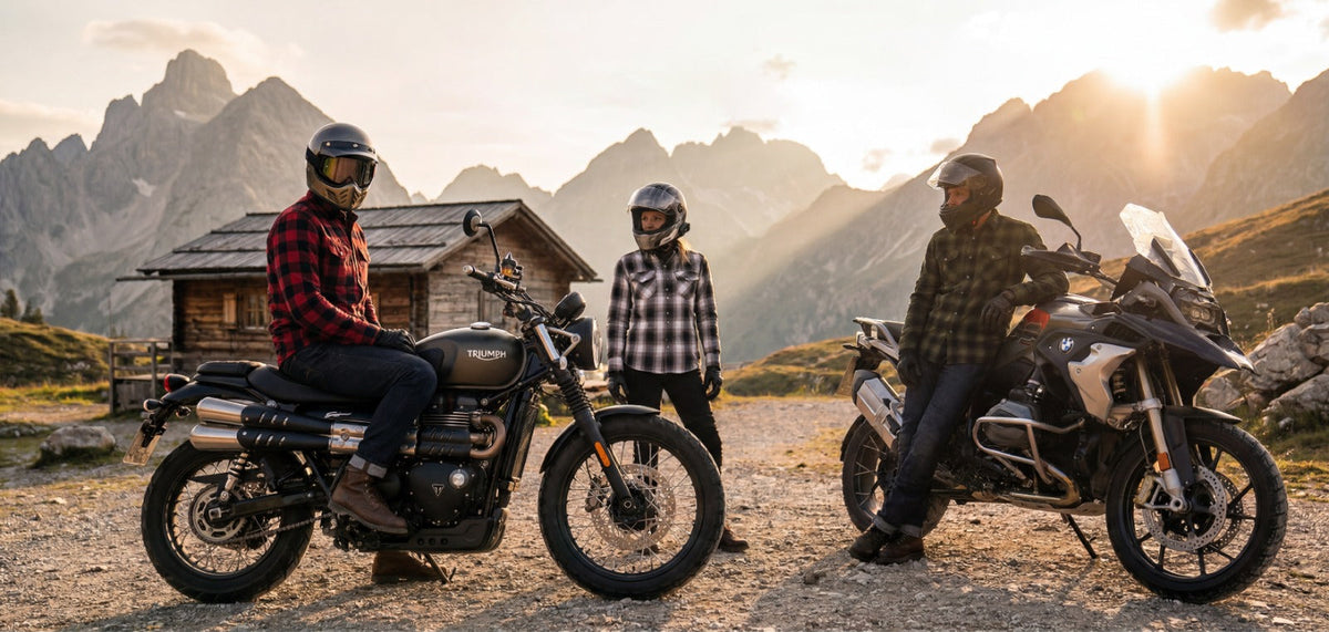 Armored Motorcycle Flannel Shirt