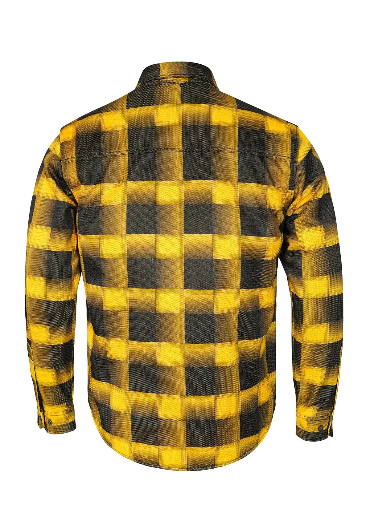 Men's Drifter Mesh Shirt Golden Yellow Check - Level 2 Protected - OZ MOTOGEAR
