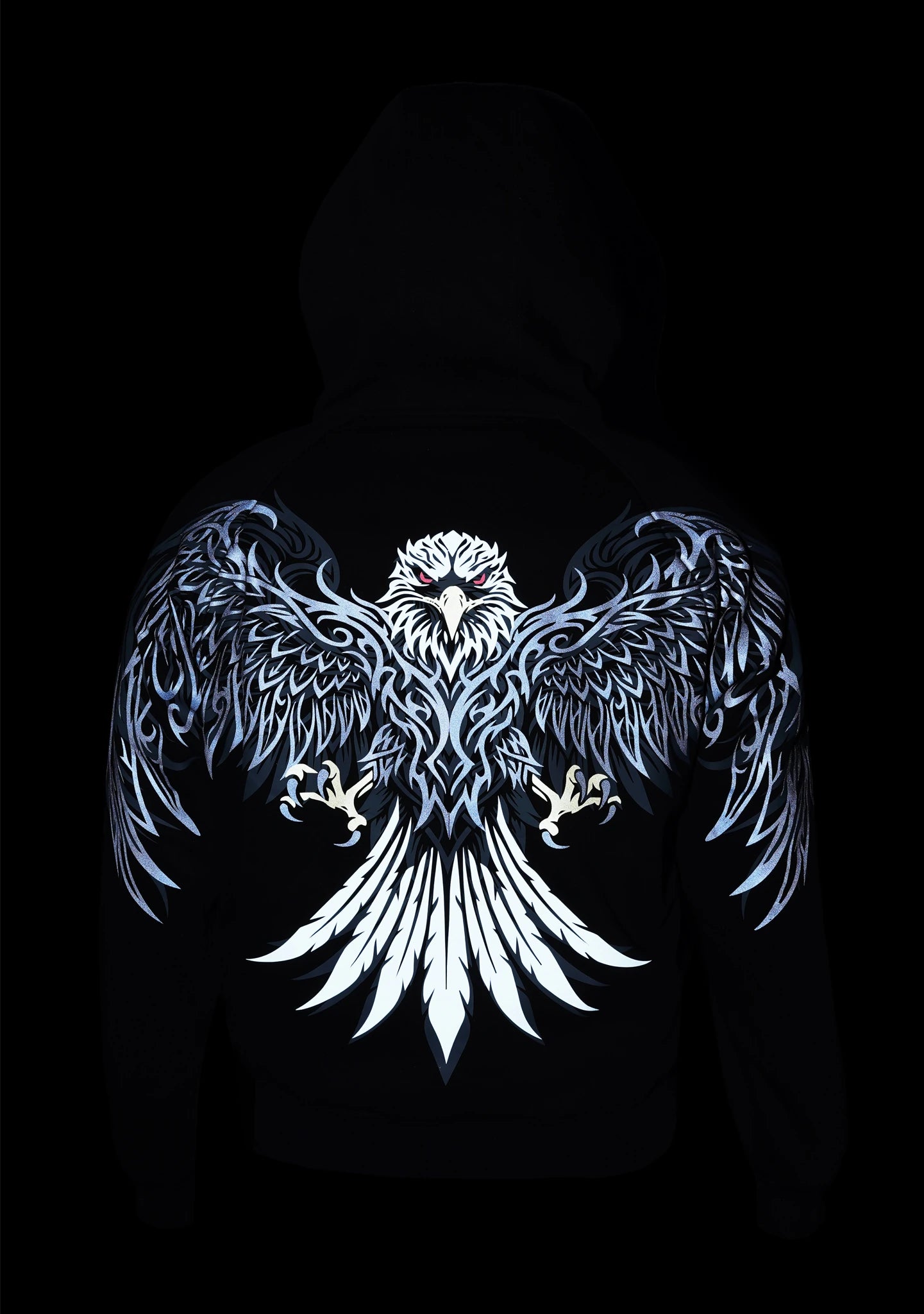 Ladies Night Hawk Motorcycle Reflective Pullover Hoodie - CE AA Certified Black - OZ MOTOGEAR
