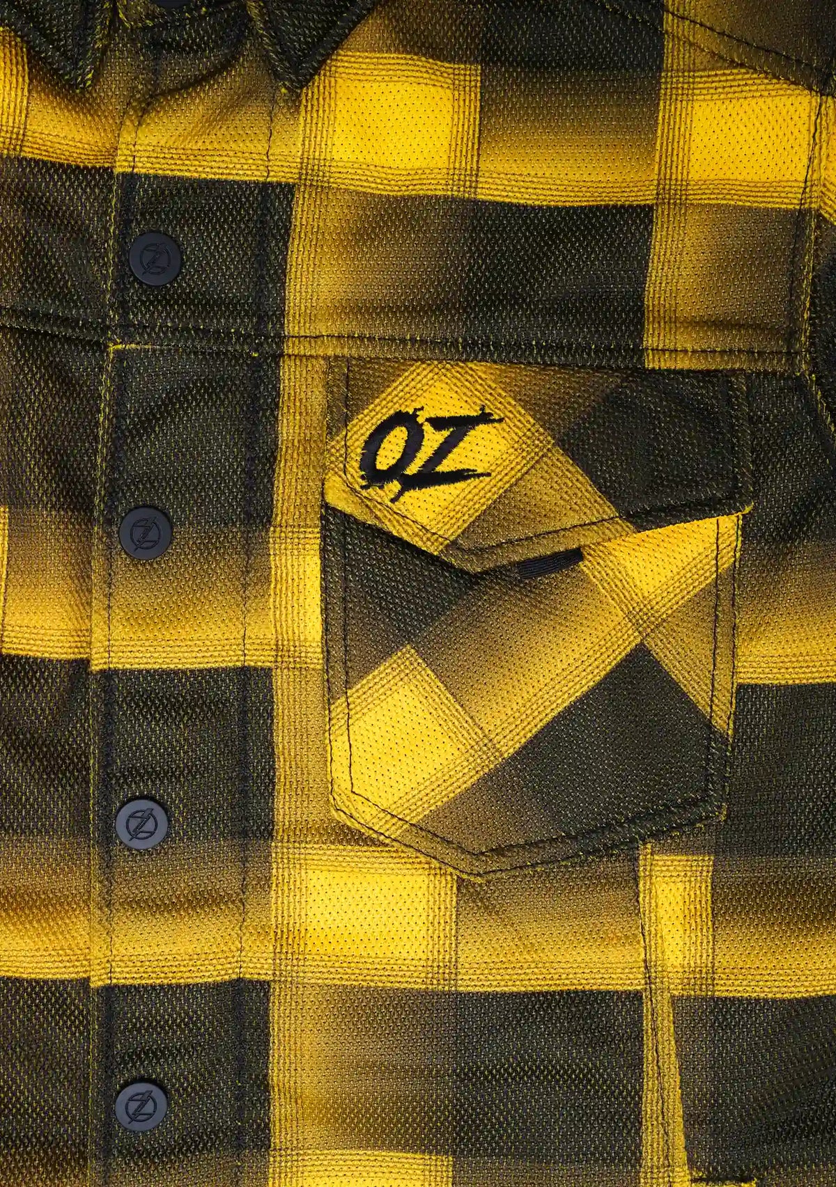 Ladies Drifter Mesh Shirt Golden Yellow Check - Level 2 Protected - OZ MOTOGEAR