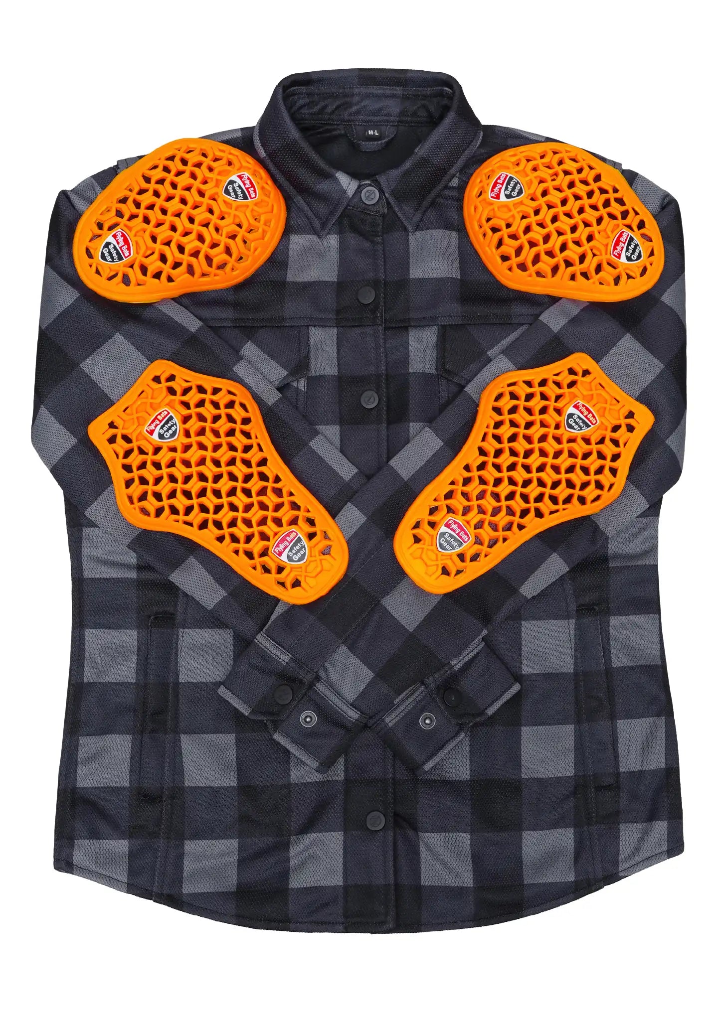 Ladies Drifter Mesh Shirt Blacktop Check - Level 2 Protected - OZ MOTOGEAR