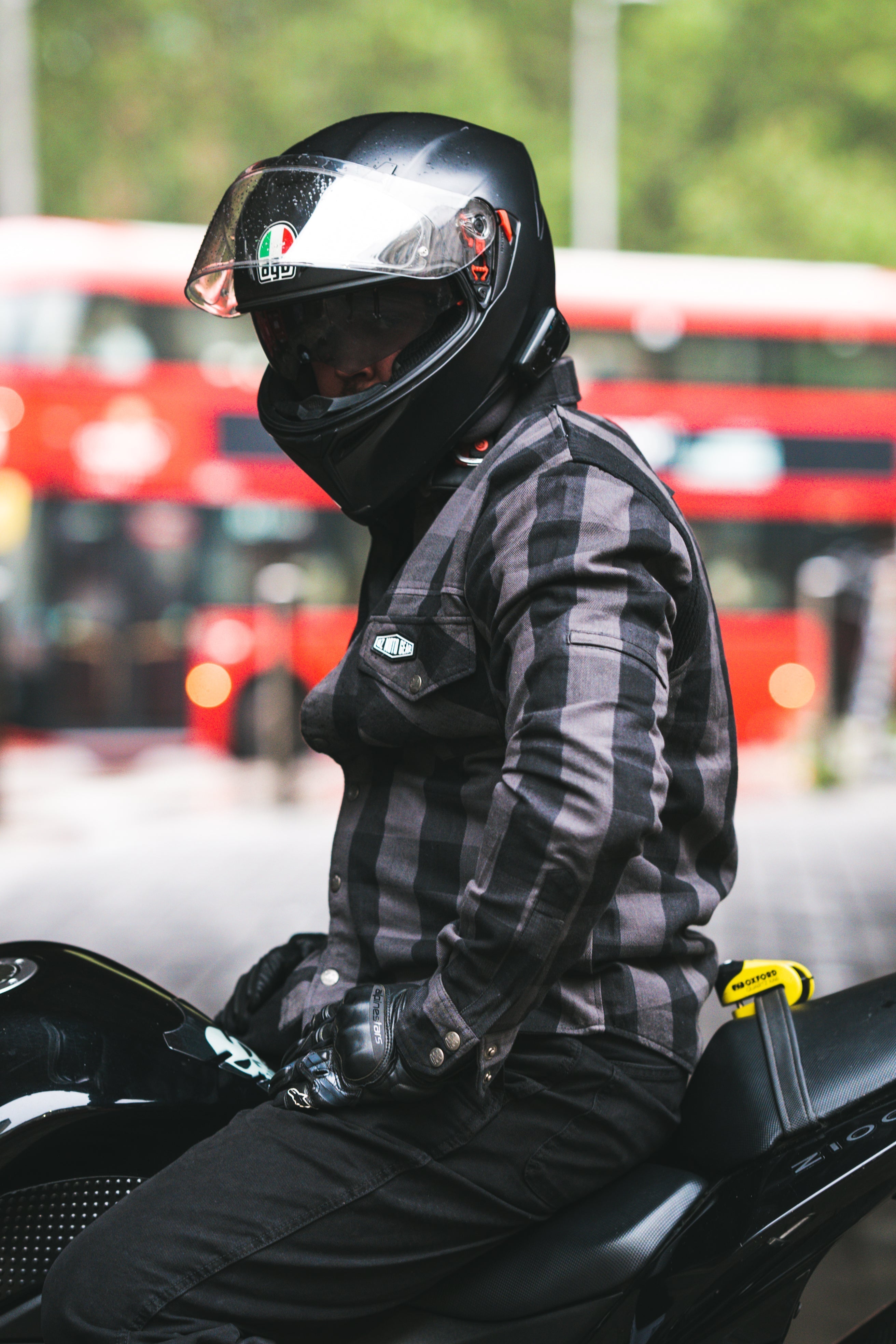 Armored Motorcycle Flannel Shirt