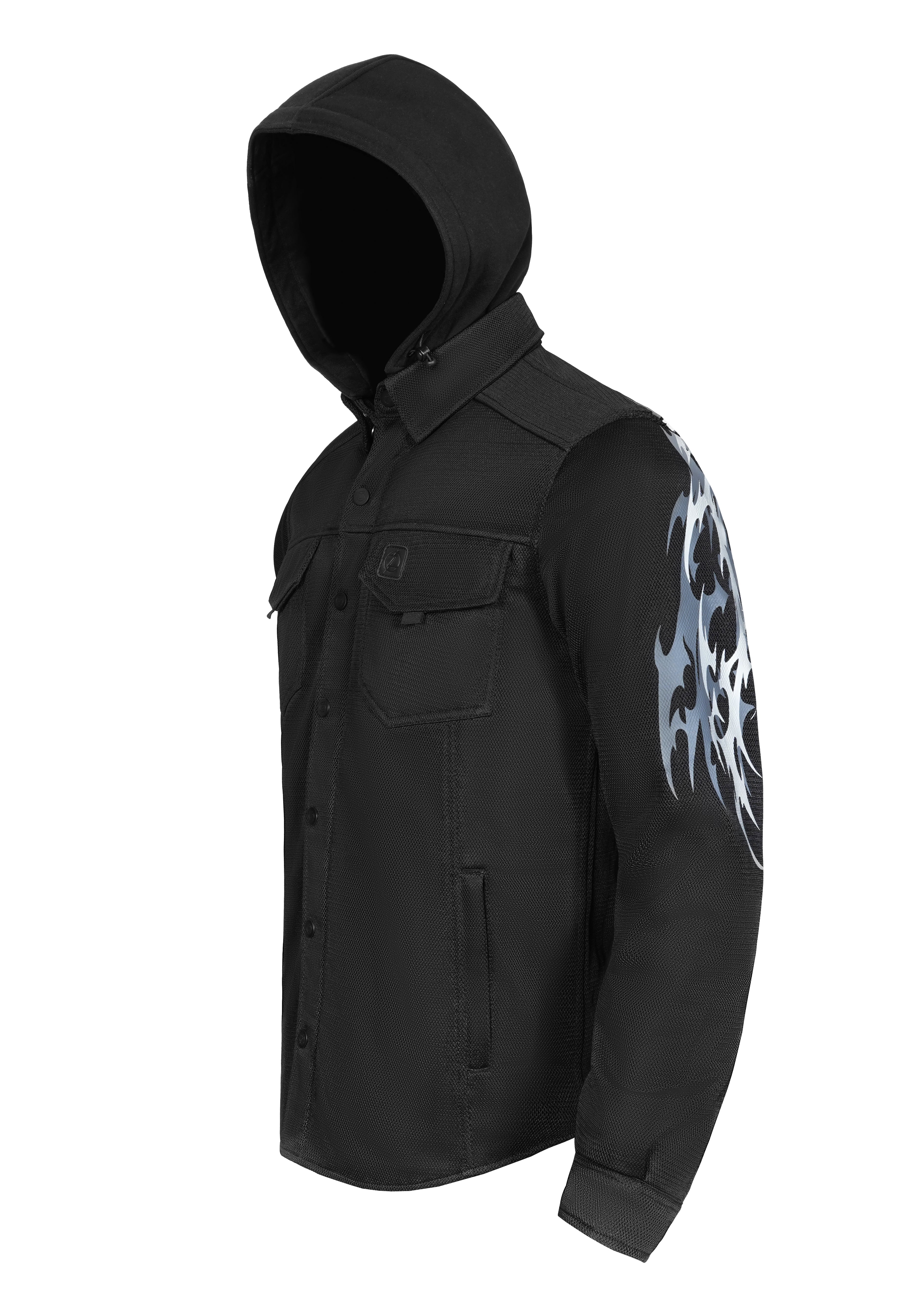 Drifter Mesh Hoodied Shirt — Ashborne Series - Level 2 Protected - OZ MOTOGEAR