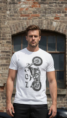 Men's T-Shirt White - OZ MOTOGEAR