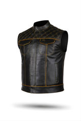 Men's Motorbike Vest Yellow & Black - OZ MOTOGEAR