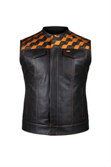 Men's Motorbike Vest Orange - OZ MOTOGEAR
