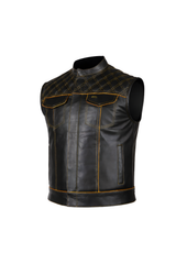 Men's Motorbike Vest Yellow & Black - OZ MOTOGEAR