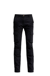 Ladies Cargo Pant Cotton Twill Black - Loose Fit - OZ MOTOGEAR