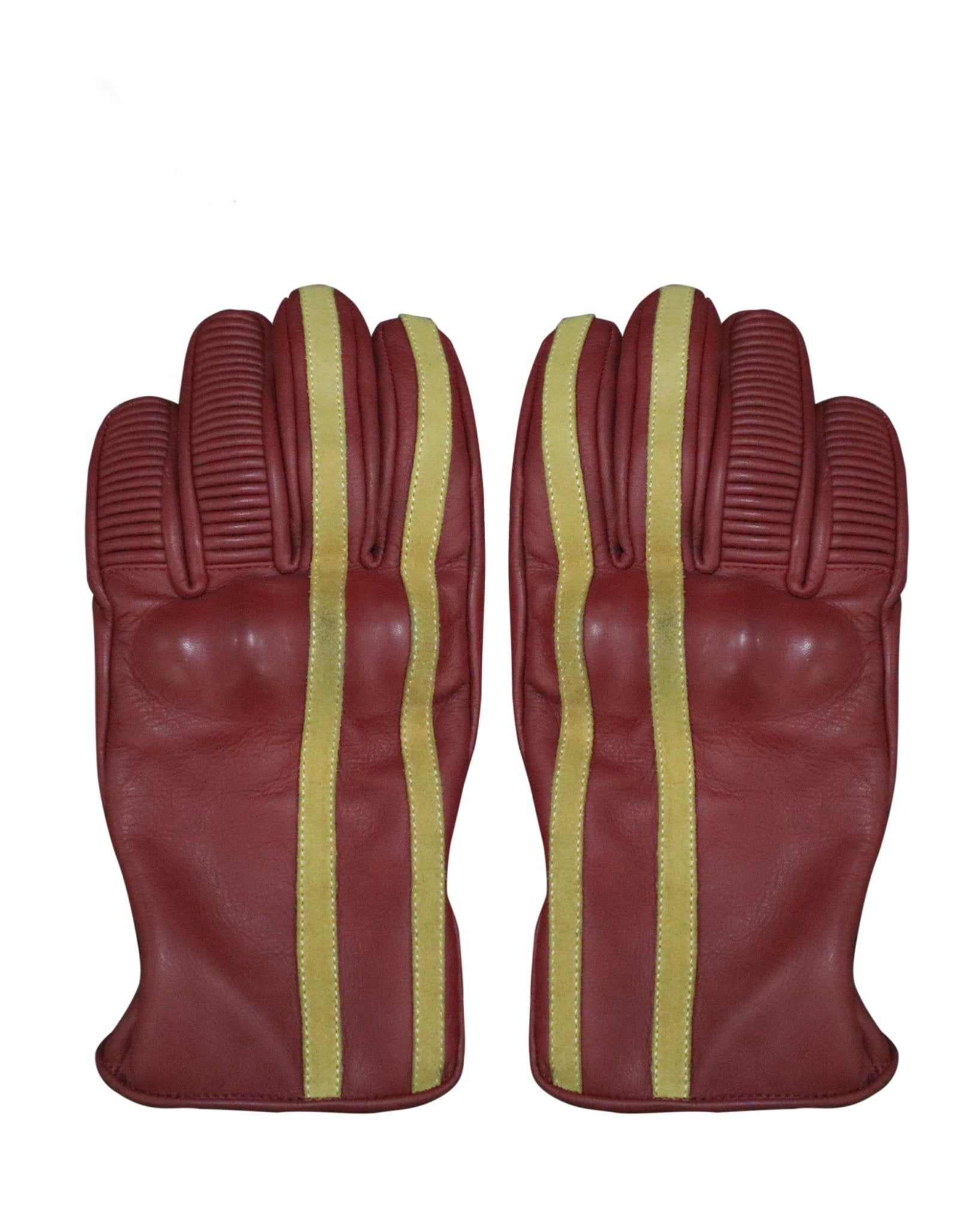 Gloves Leather Maroon - OZ MOTOGEAR - Oz Motogear
