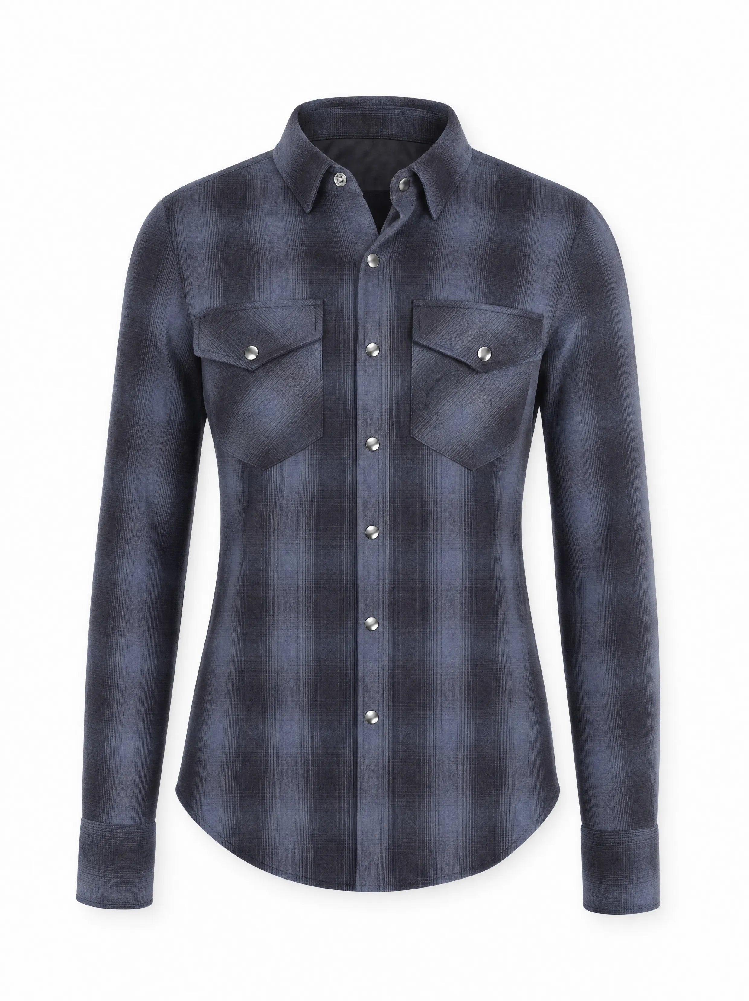 Ladies Motorcycle Flannel Shirt CE AAA Certified Grey Check - OZ MOTOGEAR