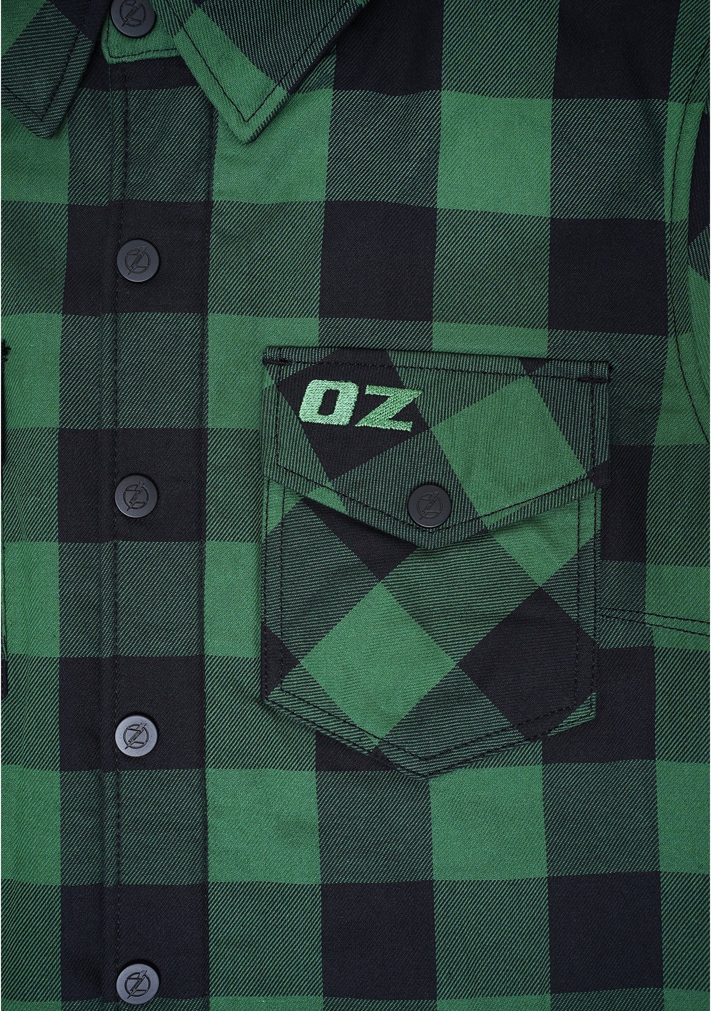 Highway66 Ladies Flannel Shirt Black & Green - CE AA Certified - OZ MOTOGEAR - OZ MOTOGEAR
