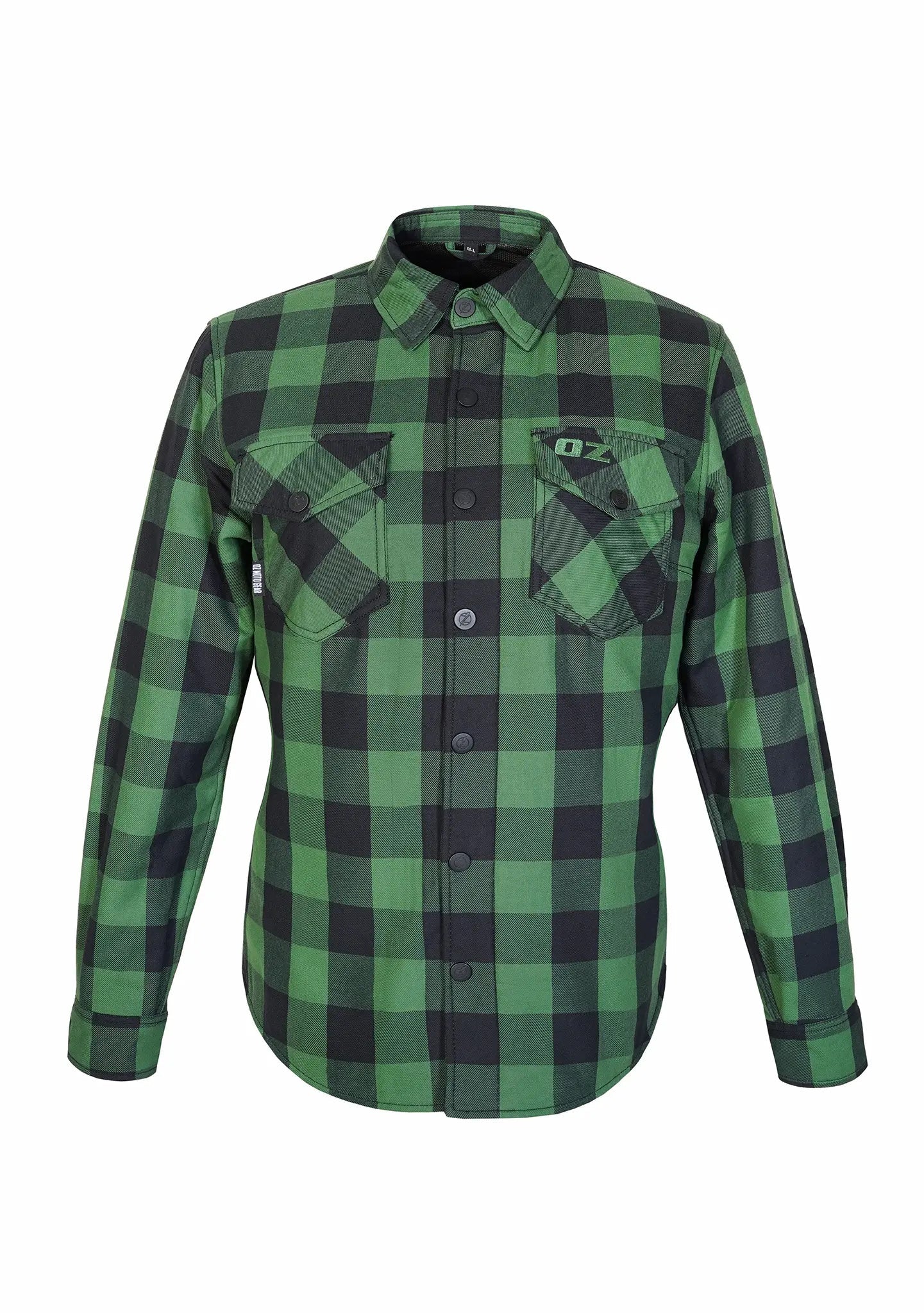 Highway66 Ladies Flannel Shirt Black & Green - CE AA Certified - OZ MOTOGEAR - OZ MOTOGEAR