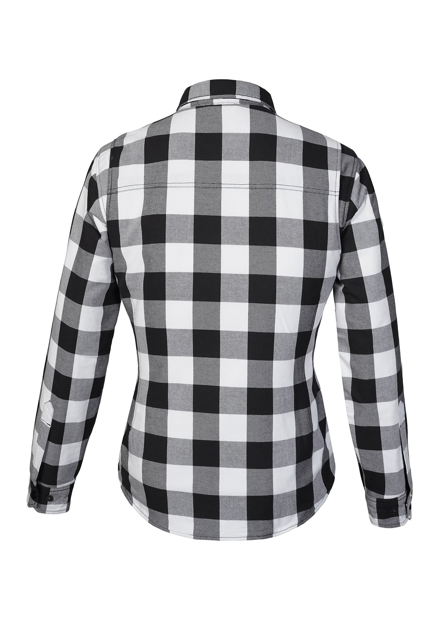 Highway66 Ladies Flannel Shirt Black & White - CE AA Certified - OZ MOTOGEAR - OZ MOTOGEAR