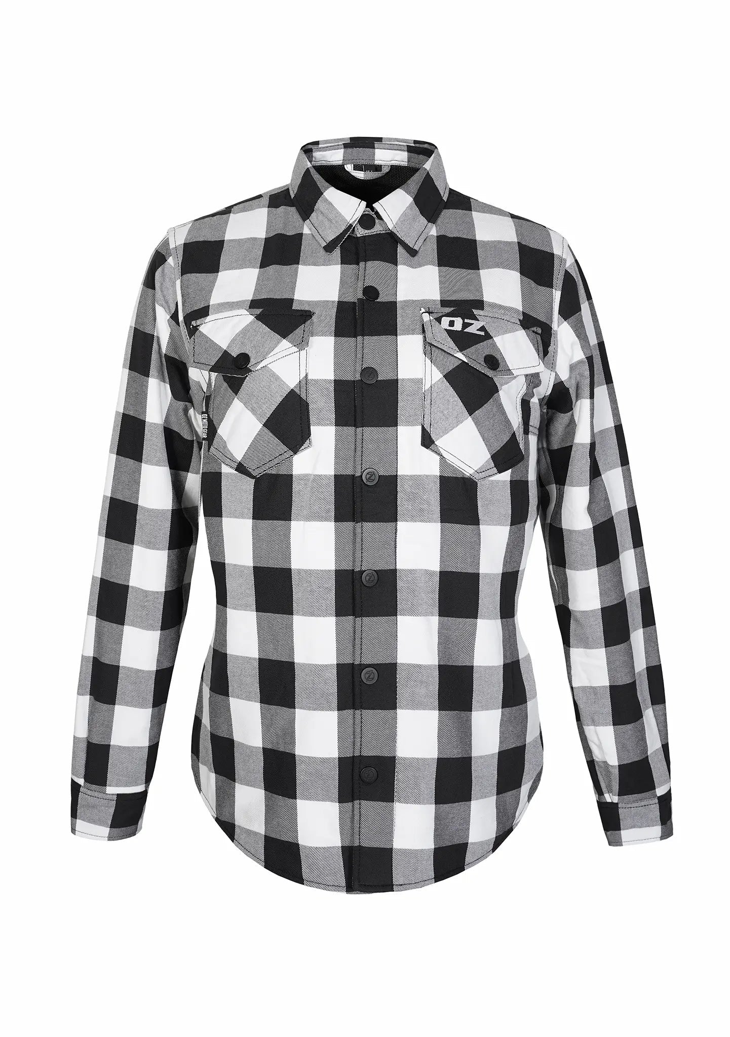 Highway66 Ladies Flannel Shirt Black & White - CE AA Certified - OZ MOTOGEAR - OZ MOTOGEAR