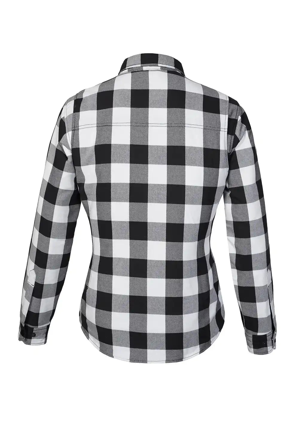 Highway66 Ladies Flannel Shirt Black & White - CE AA Certified - OZ MOTOGEAR - OZ MOTOGEAR