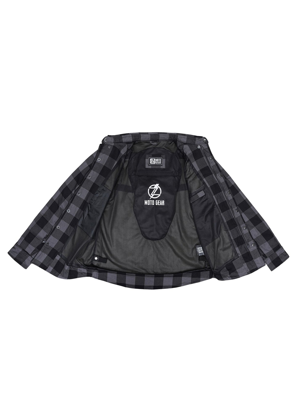 Highway66 Ladies Flannel Shirt Grey & Black - CE AA Certified - OZ MOTOGEAR - OZ MOTOGEAR