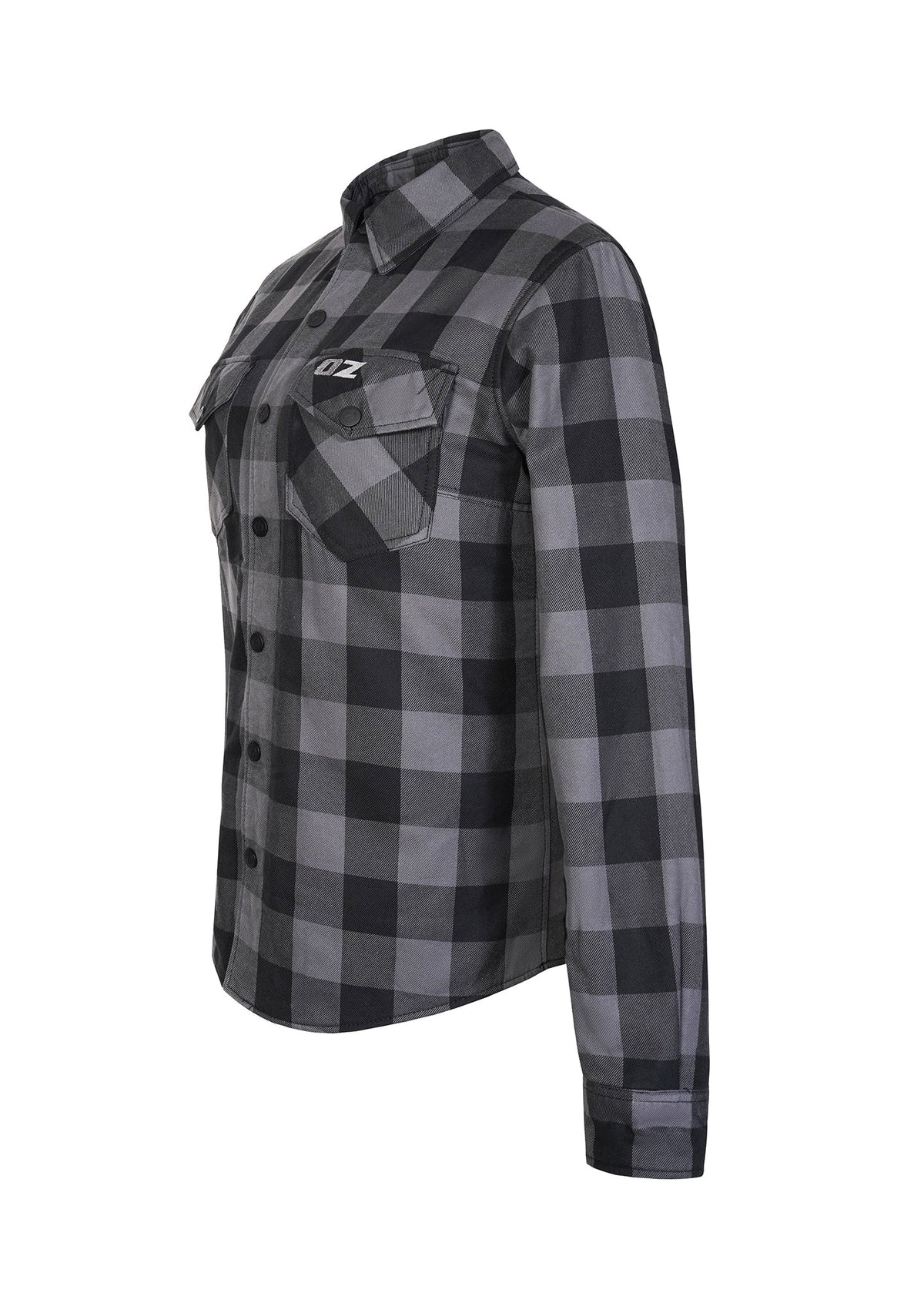 Highway66 Ladies Flannel Shirt Grey & Black - CE AA Certified - OZ MOTOGEAR - OZ MOTOGEAR