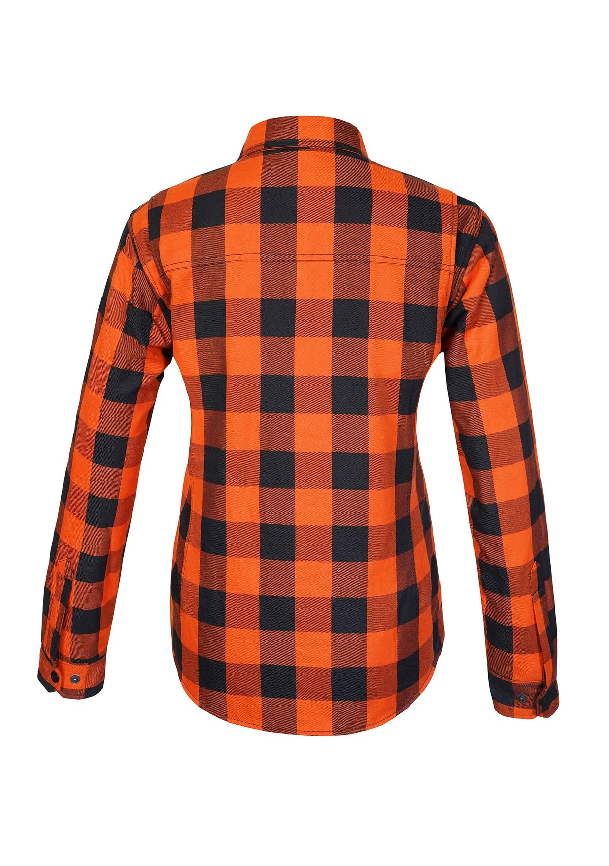 Highway66 Ladies Flannel Shirt Orange & Black - CE AA Certified - OZ MOTOGEAR - OZ MOTOGEAR