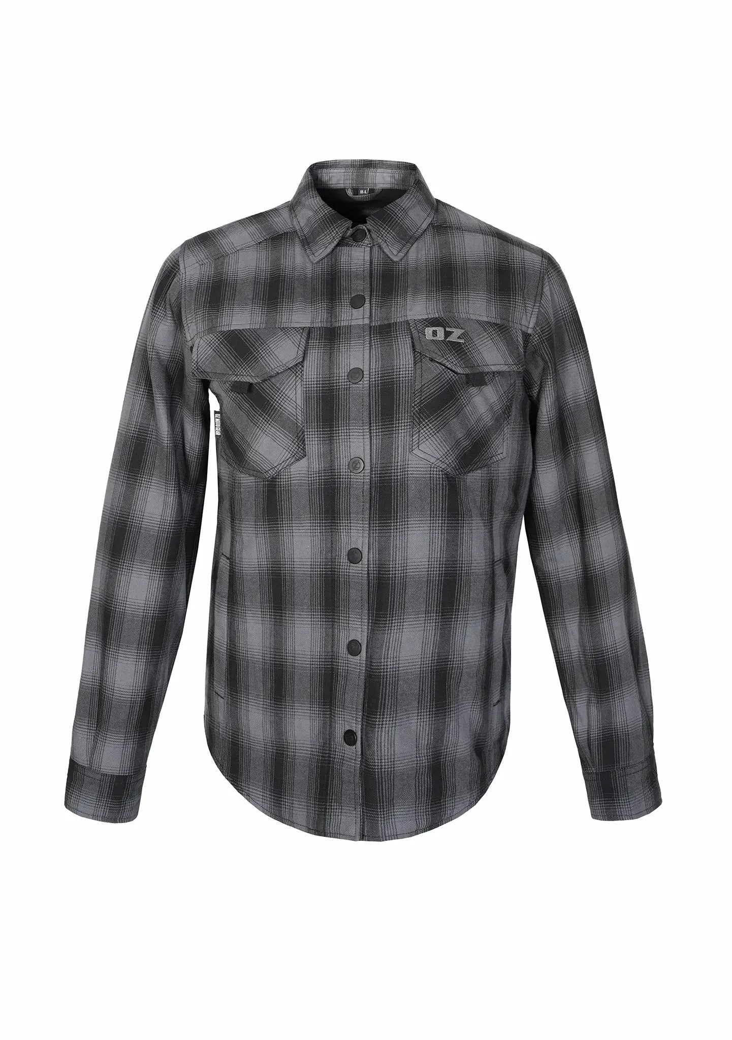 Highway66 Ladies Flannel Shirt Step-Up Black & Grey - CE AA Certified - OZ MOTOGEAR - OZ MOTOGEAR