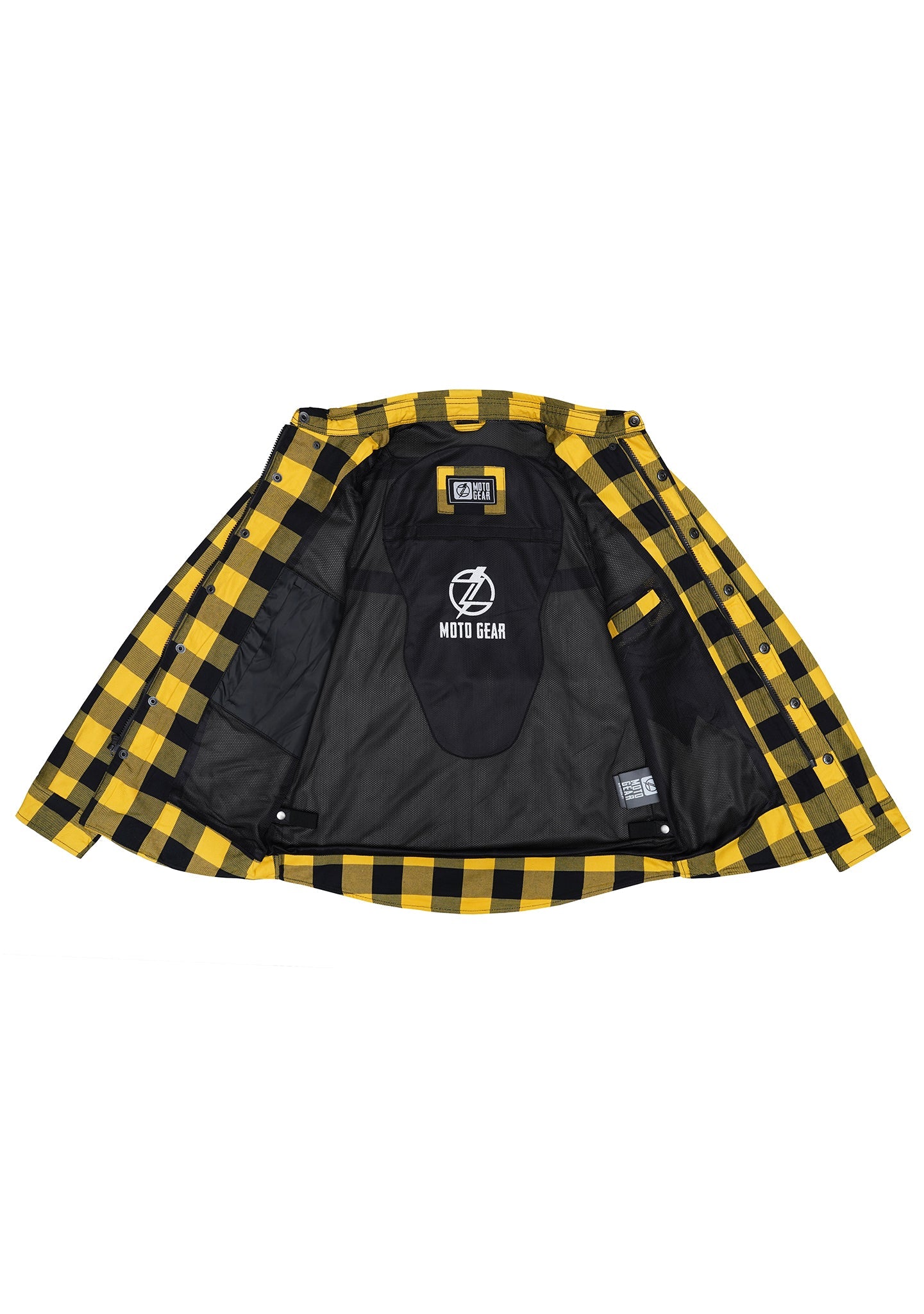 Highway66 Ladies Flannel Shirt Yellow & Black - CE AA Certified - OZ MOTOGEAR - OZ MOTOGEAR