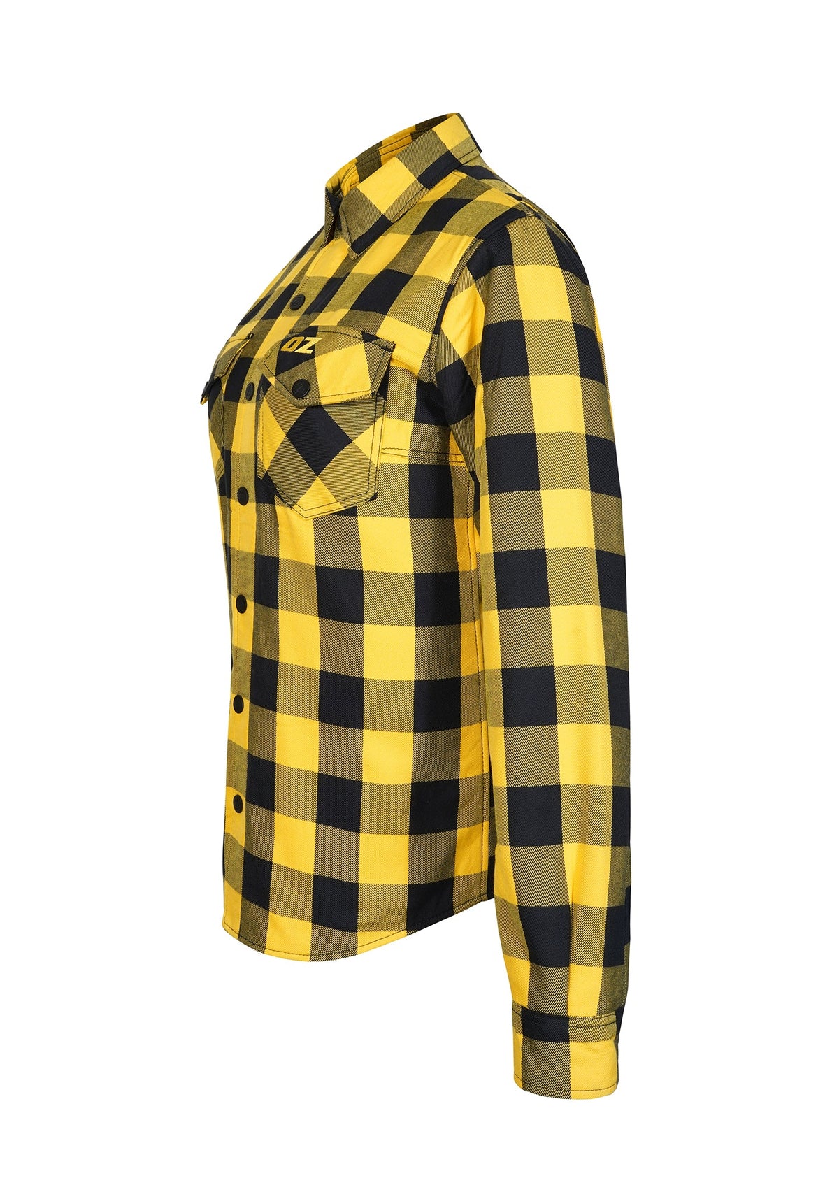 Highway66 Ladies Flannel Shirt Yellow & Black - CE AA Certified - OZ MOTOGEAR - OZ MOTOGEAR