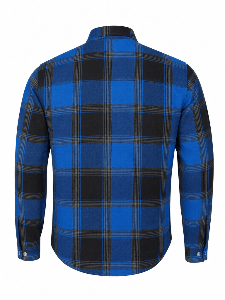 Highway66 Men's Flannel Shirt Blue Ridge - CE AAA Certified - OZ MOTOGEAR - OZ MOTOGEAR