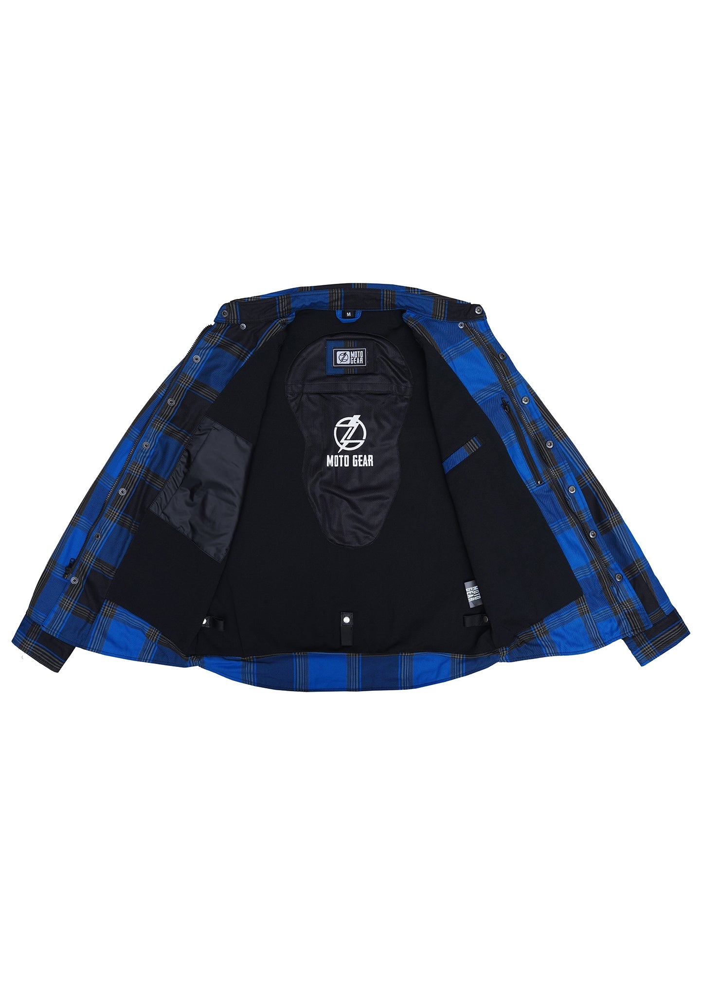 Highway66 Men's Flannel Shirt Blue Ridge - CE AAA Certified - OZ MOTOGEAR - OZ MOTOGEAR