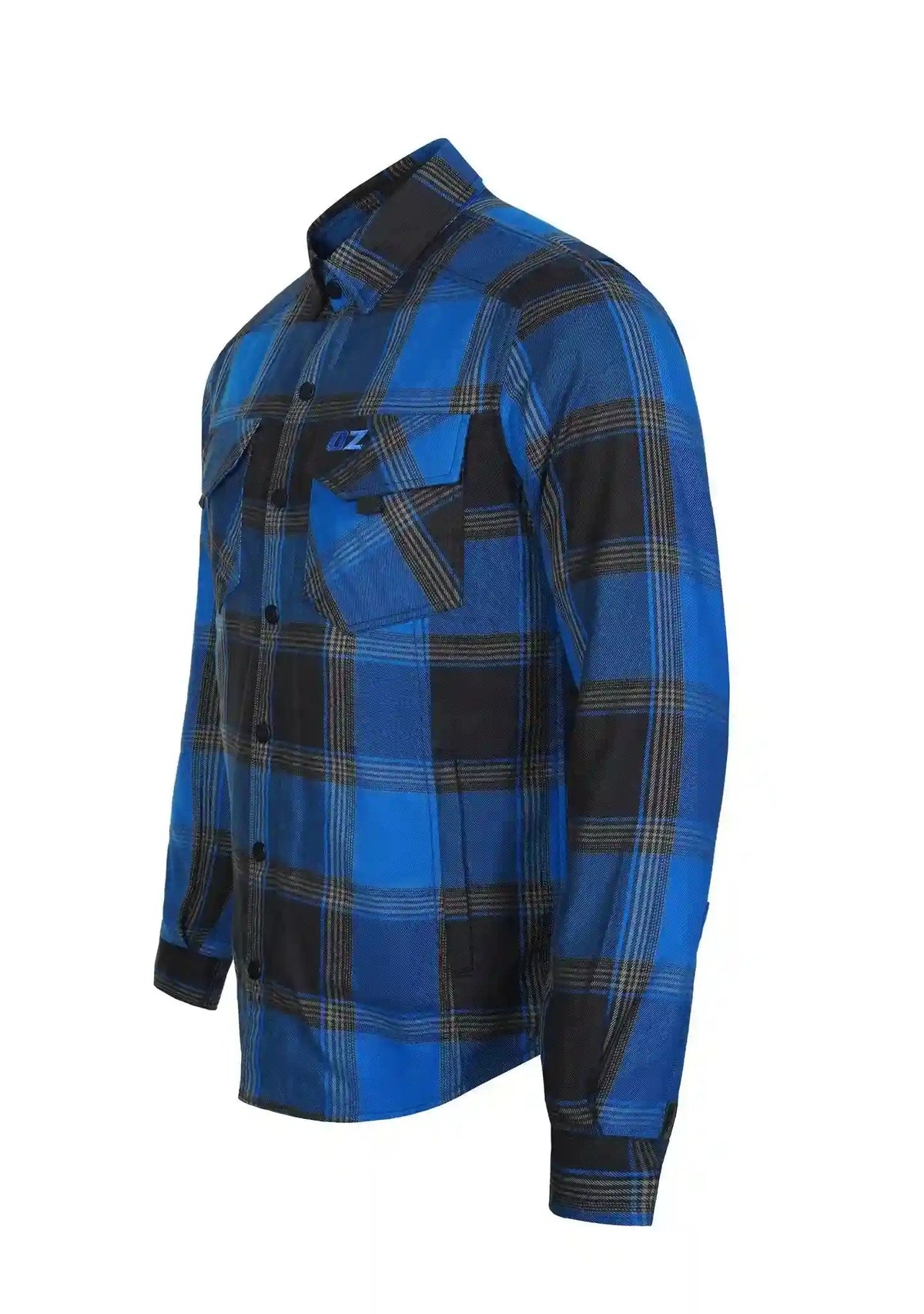 Highway66 Men's Flannel Shirt Blue Ridge - CE AAA Protected - OZ MOTOGEAR - OZ MOTOGEAR