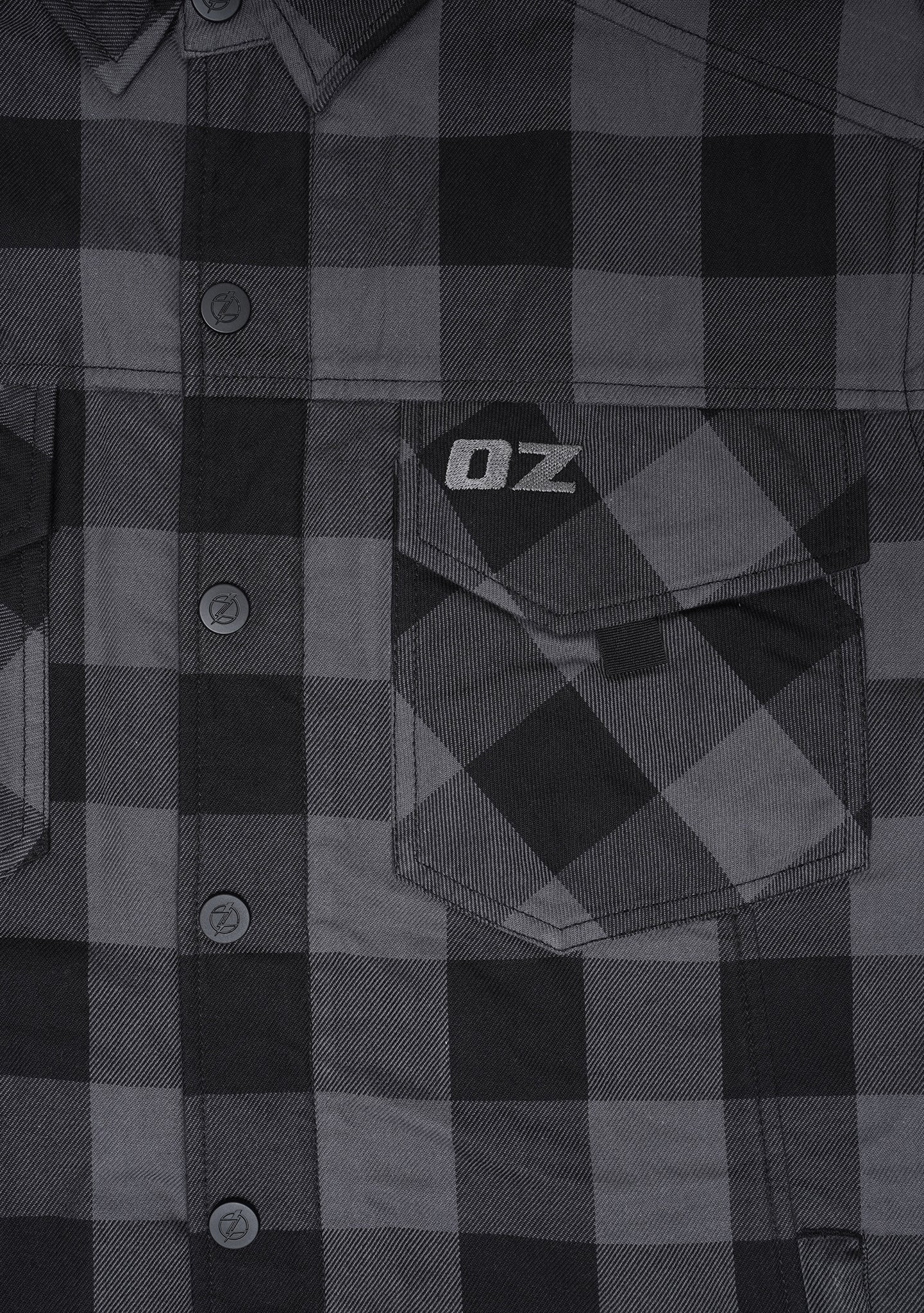 Highway66 Men's Flannel Shirt Grey & Black - CE AA Certified - OZ MOTOGEAR - OZ MOTOGEAR
