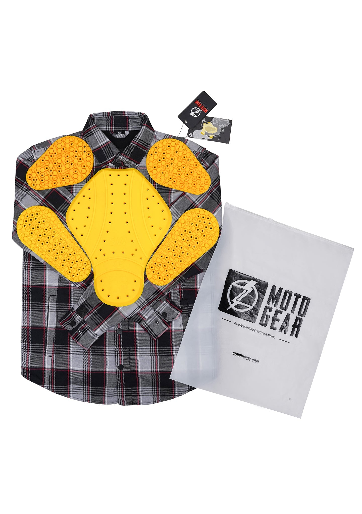 Highway66 Men's Flannel Shirt Rebel Ash - CE AAA Certified - OZ MOTOGEAR - OZ MOTOGEAR