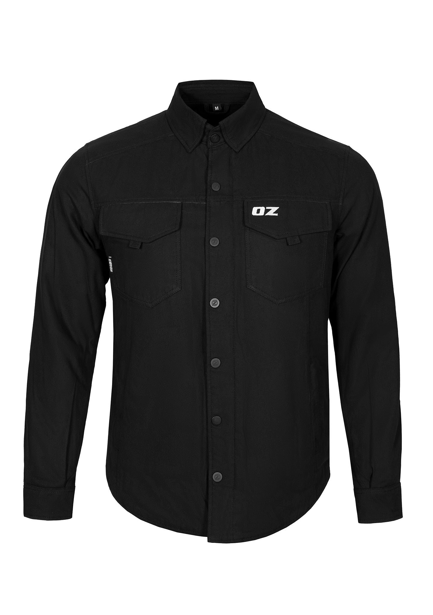 Highway66 Men's Flannel Shirt Solid Black - CE AA Certified - OZ MOTOGEAR - OZ MOTOGEAR