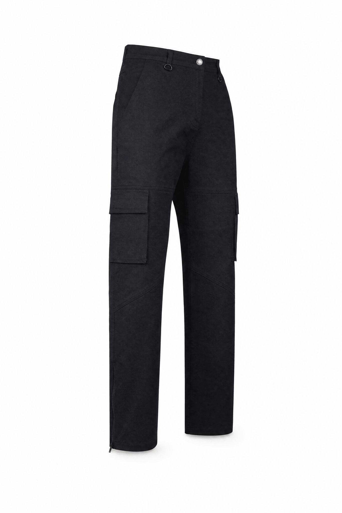 Ladies Cargo Pant AAA Cotton Twill Black - Loose Fit - OZ MOTOGEAR - Oz Motogear