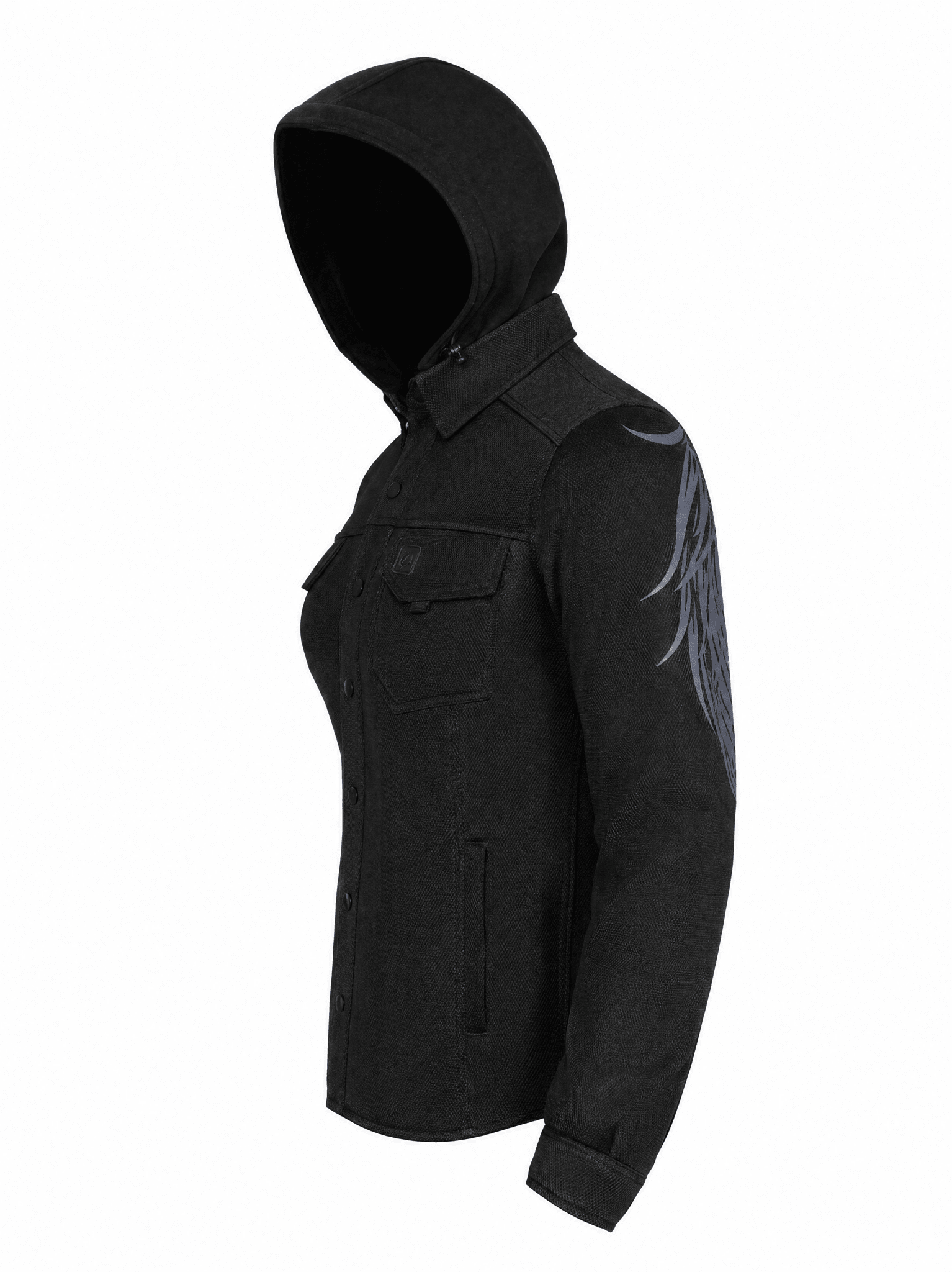 Ladies Drifter Night Hawk reflective hooded Mesh Shirt - Level 2 Protected - OZ MOTOGEAR - OZ MOTOGEAR