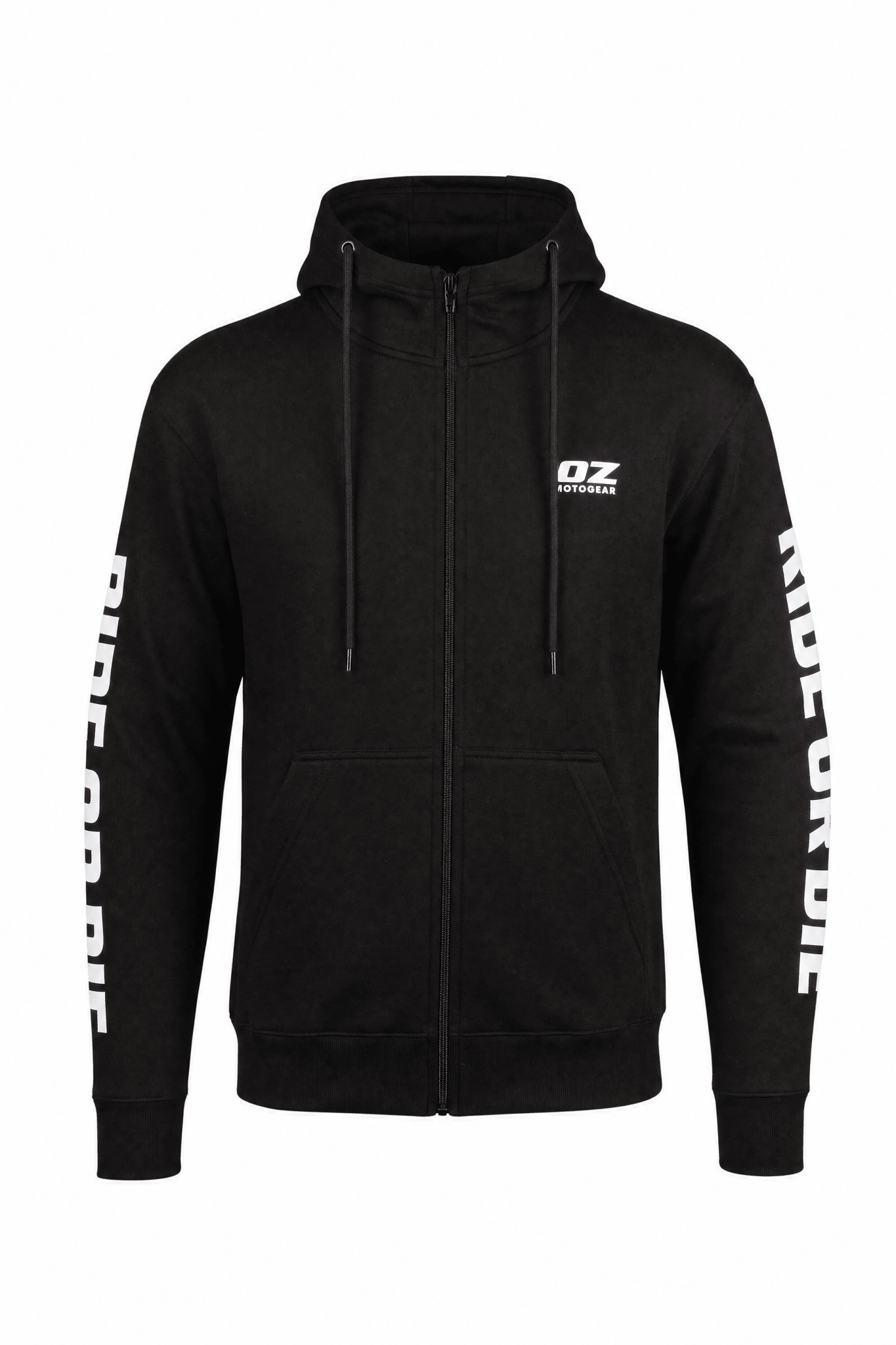 Men's Armored Motorcycle Hoodie - CE AAA Certified Black - OZ MOTOGEAR - Oz Motogear