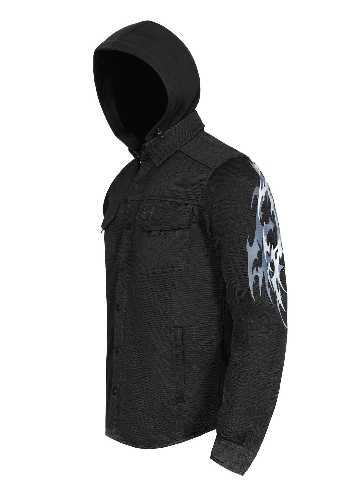 Mens Drifter Mesh Hoodied Shirt — Ashborne Series - Level 2 Protected - OZ MOTOGEAR - OZ MOTOGEAR