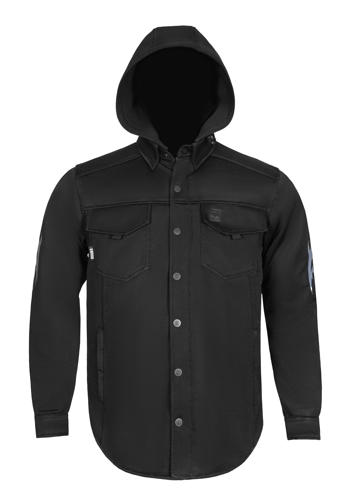 Mens Drifter Mesh Hoodied Shirt — Ashborne Series - Level 2 Protected - OZ MOTOGEAR - OZ MOTOGEAR