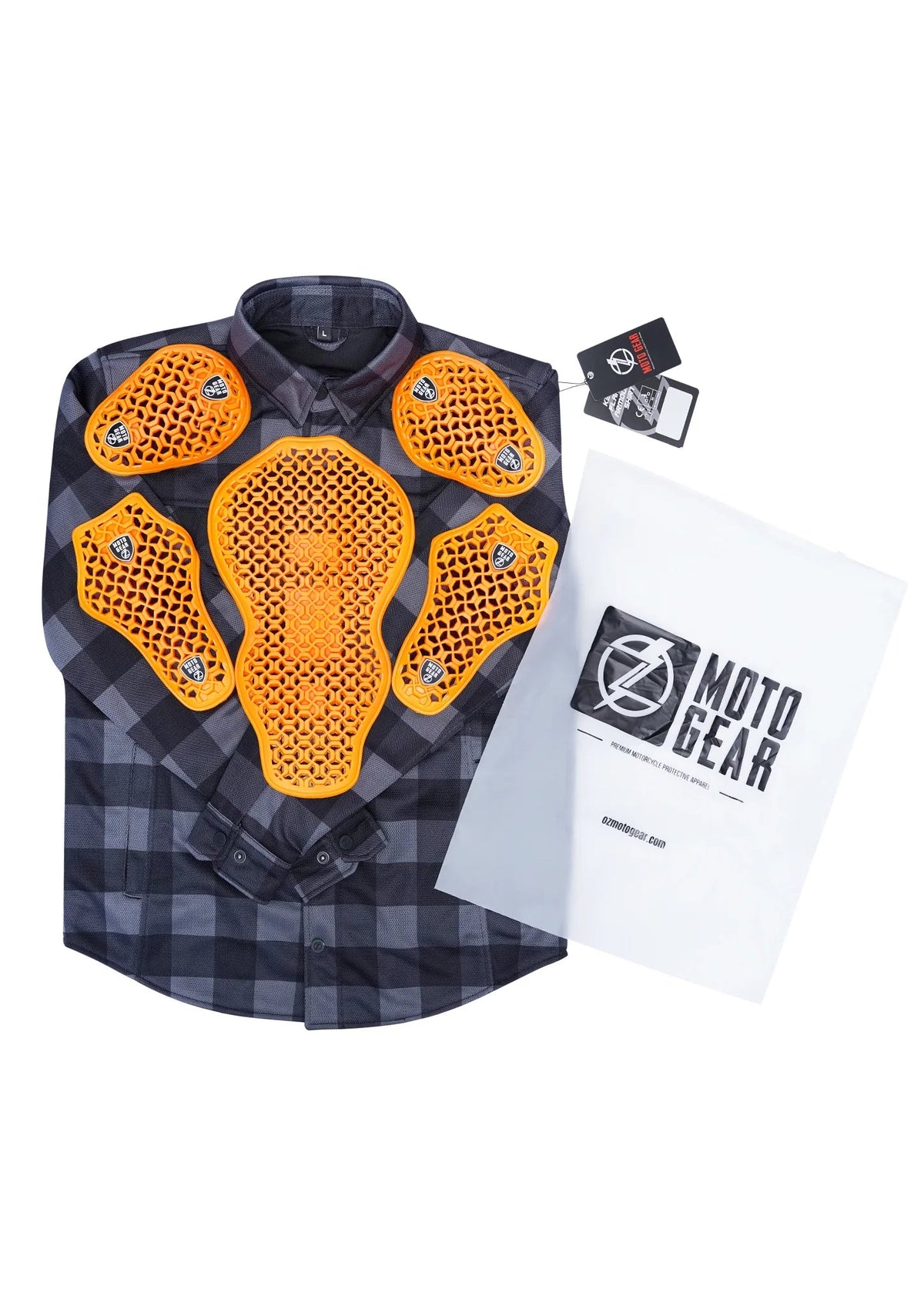 Men's Drifter Mesh Shirt Black Top Check - Level 2 Protected - OZ MOTOGEAR - OZ MOTOGEAR