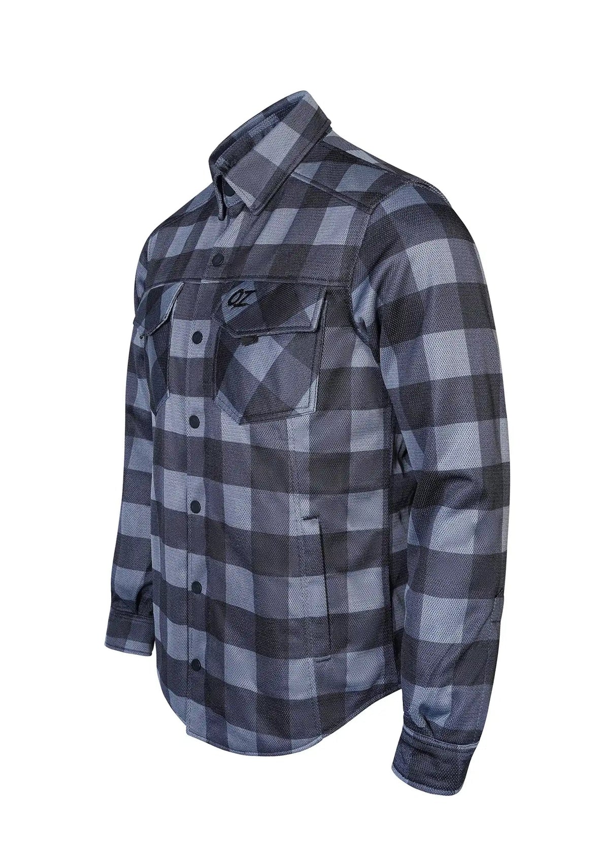 Men's Drifter Mesh Shirt Black Top Check - Level 2 Protected - OZ MOTOGEAR - OZ MOTOGEAR