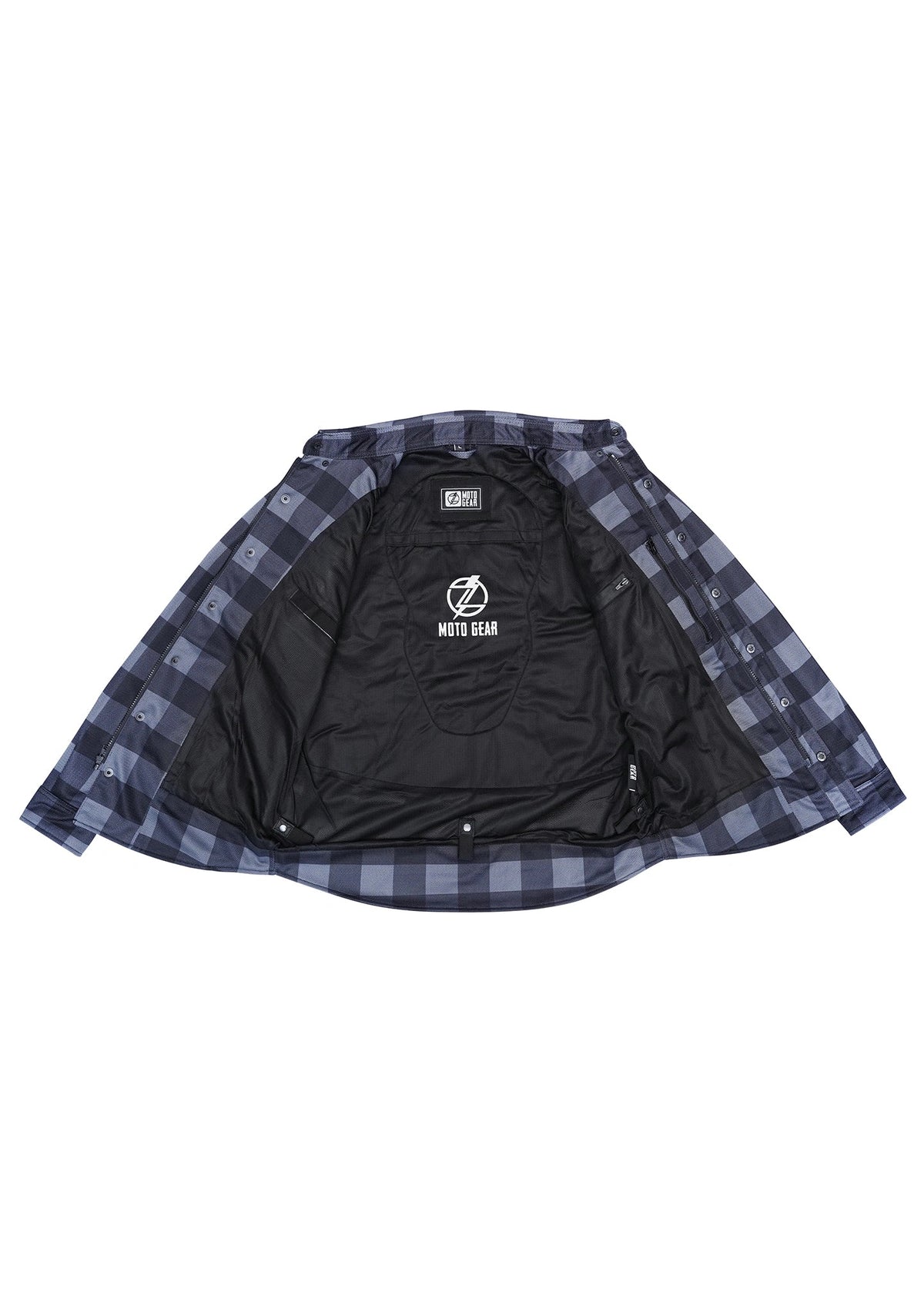 Men's Drifter Mesh Shirt Black Top Check - Level 2 Protected - OZ MOTOGEAR - OZ MOTOGEAR