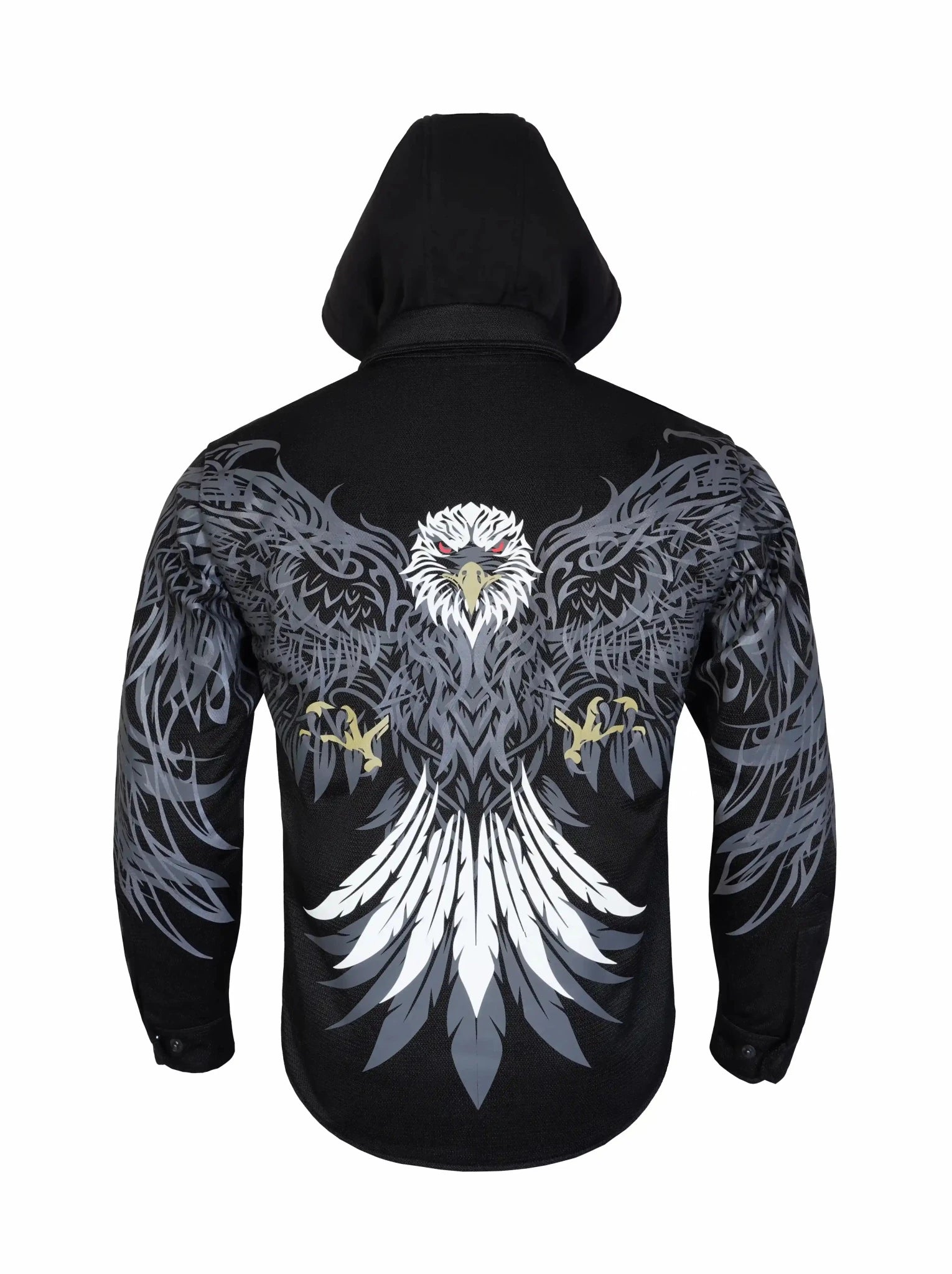 Mens Drifter Night Hawk reflective hooded Mesh Shirt — Ashborne Series - Level 2 Protected - OZ MOTOGEAR - OZ MOTOGEAR