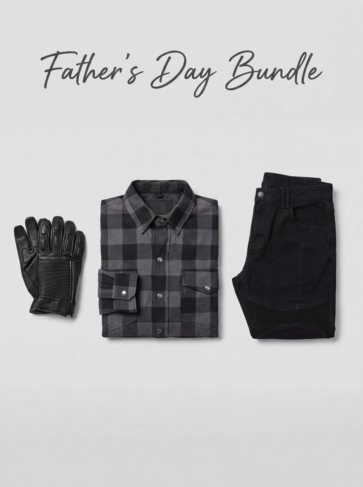 Men's Flannel Shirt, Moto Jeans & Leather Gloves Bundle | OZ Motogear - Oz Motogear