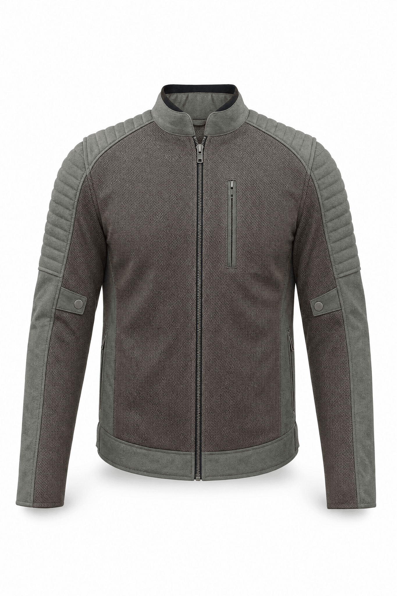 Men's Mesh Canvas Biker Jacket