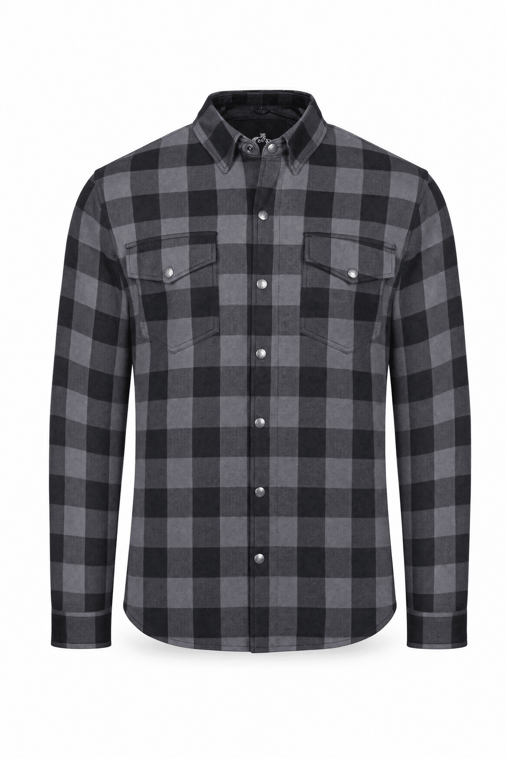 Highway66 Men's Flannel Shirt Grey & Black - CE AA Certified