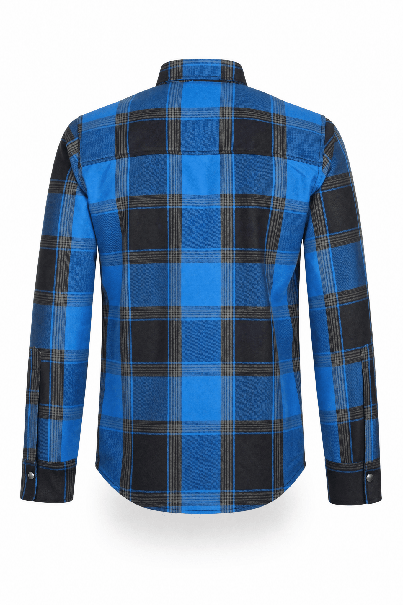 Men's Motorcycle Flannel Shirt CE AAA Certified Dark Blue - OZ MOTOGEAR - Oz Motogear