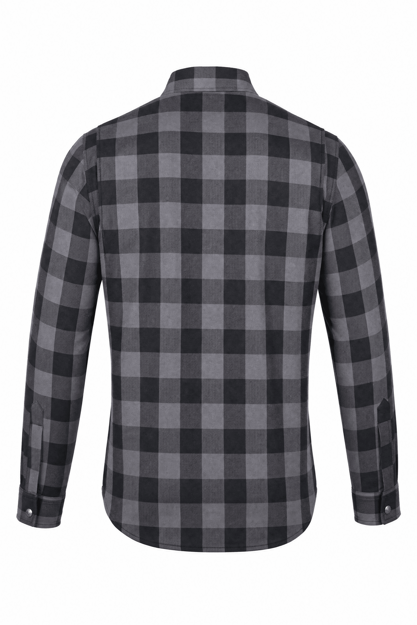 Men's Motorcycle Flannel Shirt CE AAA Certified Grey and Black - OZ MOTOGEAR - Oz Motogear