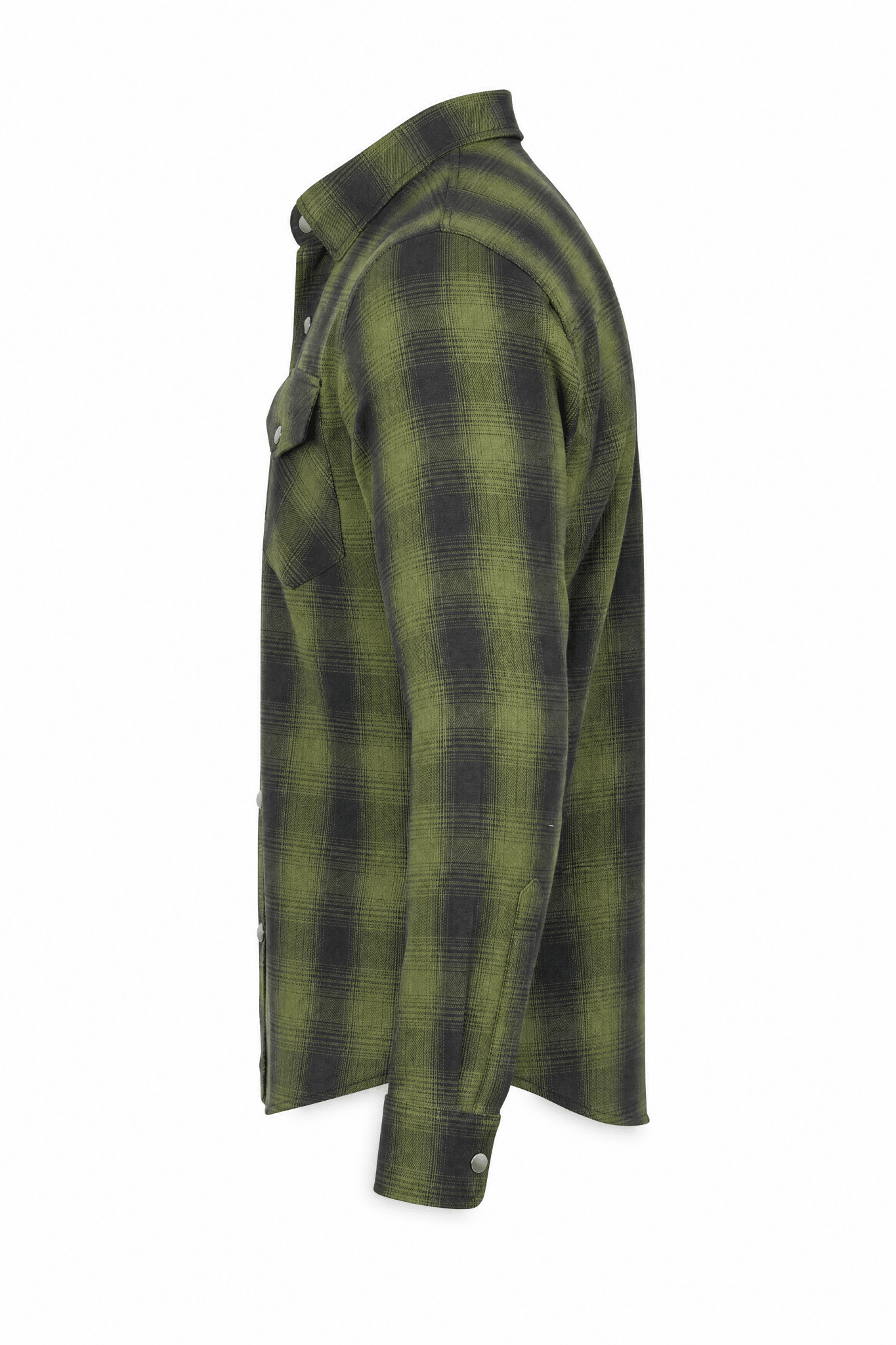 Men's Motorcycle Flannel Shirt CE AAA Certified Muted Green - OZ MOTOGEAR - Oz Motogear