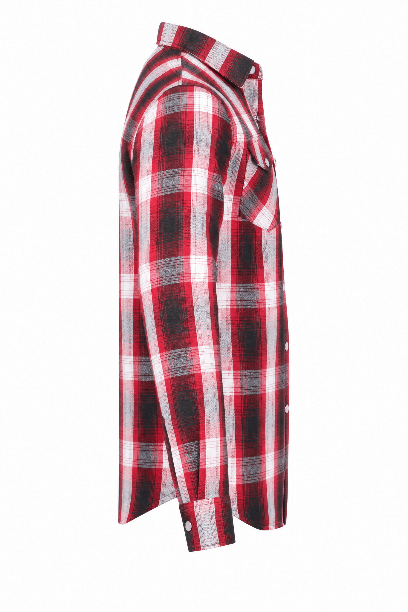 Men's Motorcycle Flannel Shirt CE AAA Certified Red & White- OZ MOTOGEAR - Oz Motogear