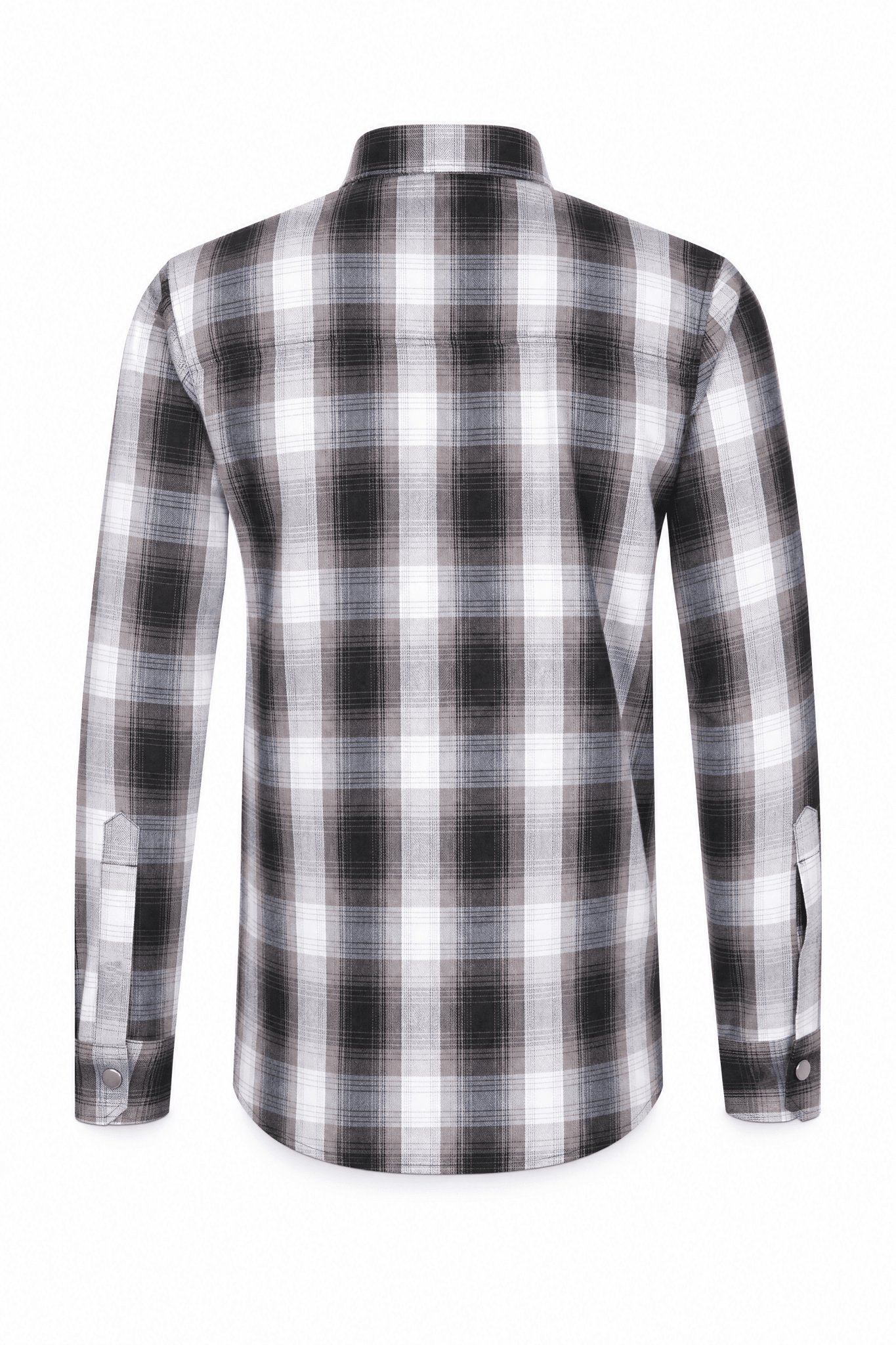 Men's Motorcycle Flannel Shirt CE AAA Certified White & Black - OZ MOTOGEAR - Oz Motogear