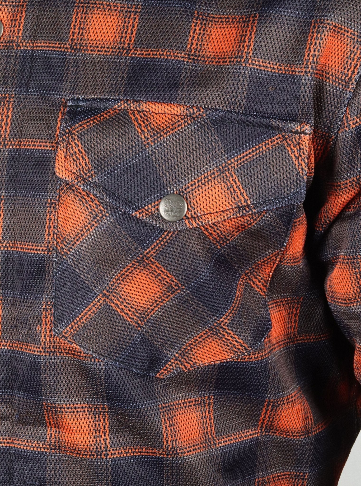 Men`s Summer Motorcycle Mesh Shirt CE AA Orange - OZ MOTOGEAR - Oz Motogear